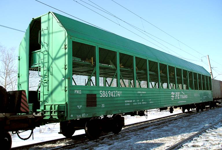 Железнодорожная отправка машины сеткой из Москвы в Петрозаводск
